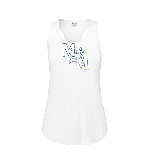 [FT0TUBWH-FAS-LOGO2] Ladies Tri Blend Tank Top (Female Adult S, White, Logo 2)