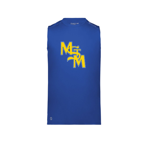 [222593.060.S-LOGO1] Men's CoolDry TankTop (Adult S, Royal, Logo 1)