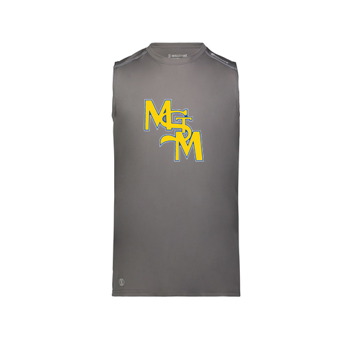 [222593.98D.S-LOGO1] Men's CoolDry TankTop (Adult S, Gray, Logo 1)