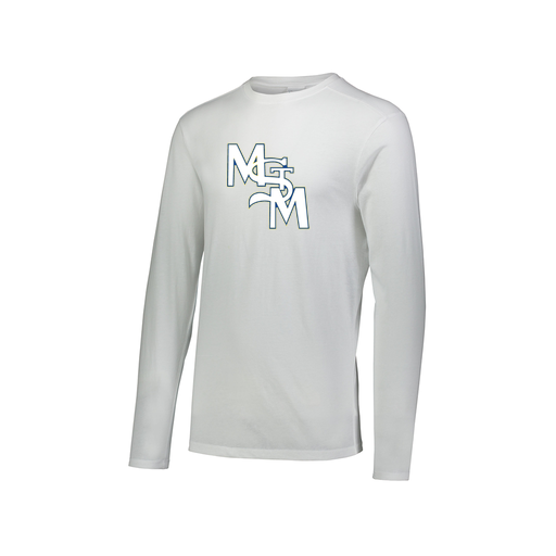 [3075.005.XS-LOGO2] Men's LS Ultra-blend T-Shirt (Adult XS, White, Logo 2)