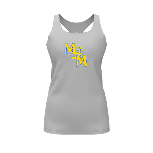 [FT0TRBGY-FYS-LOGO1] Decker Racerback Tank Top (Female Youth S, Gray, Logo 1)