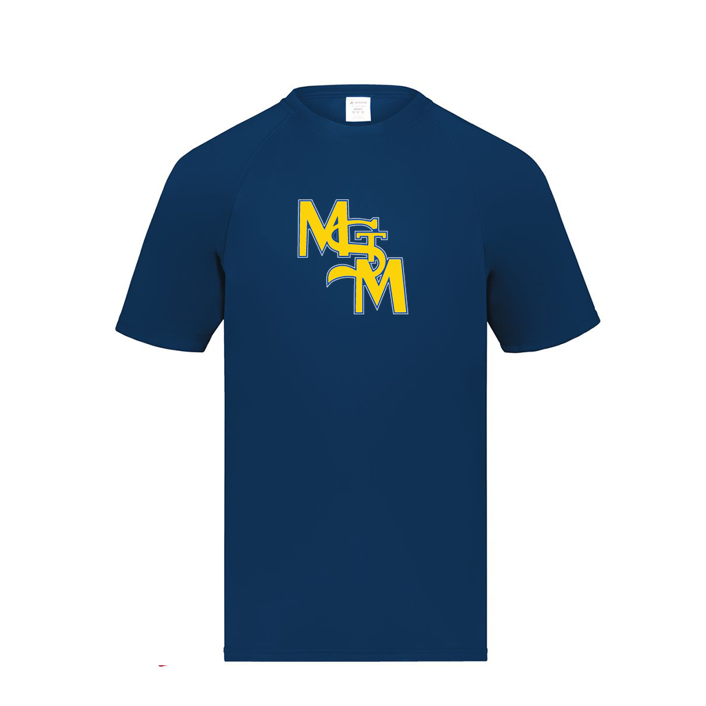 [FTSCWFBK-YXS-LOGO1] Decker Short Sleeve Waffle Performance Shirt (Black, Youth XS, Logo 1)