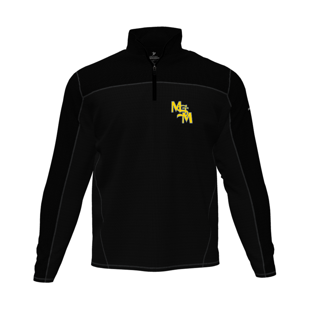 [CUS-DFW-QTRZ-PER-LSL-BLK-AS-LOGO1] Quarter Zip Pullover (Adult S, Black, Logo 1)