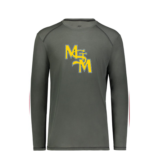 [6846.98D.S-LOGO1] Youth SoftTouch Long Sleeve (Youth S, Gray, Logo 1)