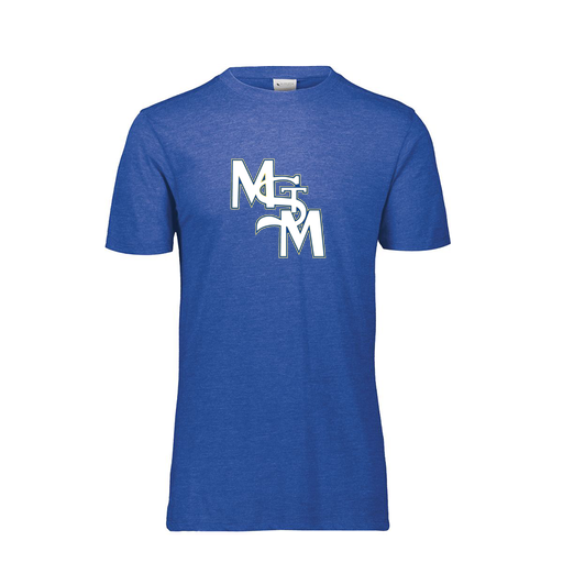 [FTSCUBRY-YS-LOGO2] Decker Youth Tri-Blend T-Shirt - Short Sleeve (Youth S, Royal, Logo 2)