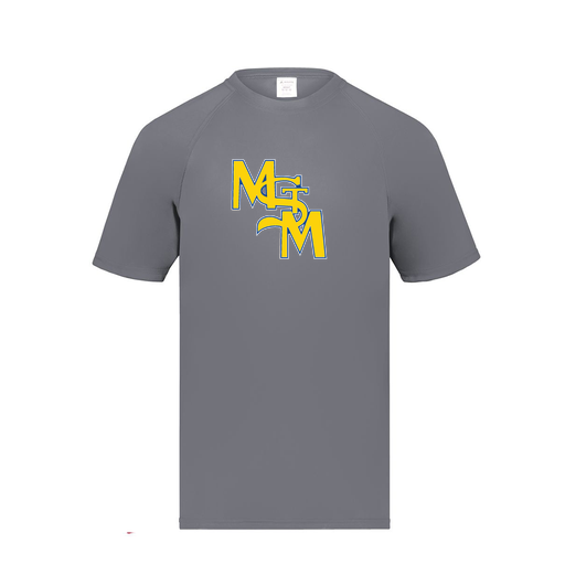 [2791.059.S-LOGO1] Youth Smooth Sport T-Shirt (Youth S, Gray, Logo 1)