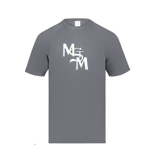 [2791.059.S-LOGO2] Youth Smooth Sport T-Shirt (Youth S, Gray, Logo 2)