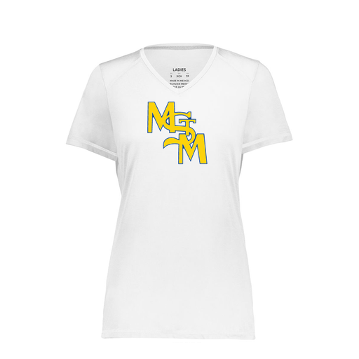[6844.005.XS-LOGO1] Women's SoftTouch Short Sleeve (Female Adult XS, White, Logo 1)