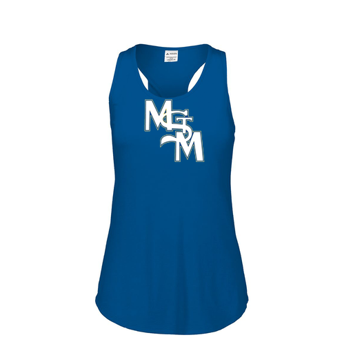 [3078.U55.S-LOGO2] Ladies Tri Blend Tank Top (Female Adult S, Royal, Logo 2)