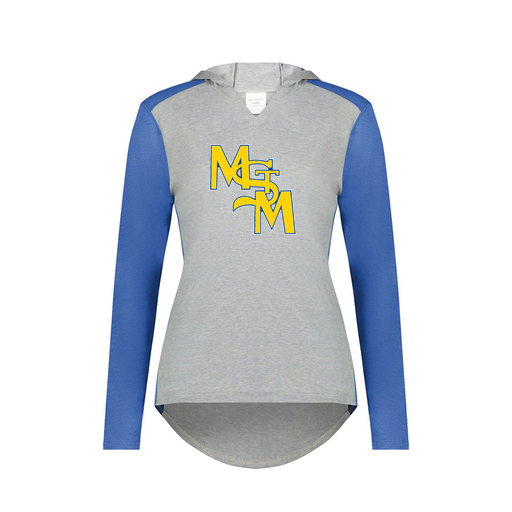[6902.28V.XS-LOGO1] Ladies Vintage Hoodie (Female Adult XS, Royal, Logo 1)