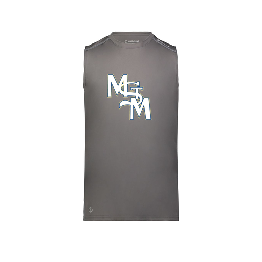 [222593.98D.S-LOGO2] Men's CoolDry TankTop (Adult S, Gray, Logo 2)