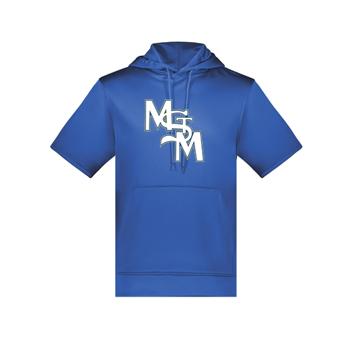 [6871.060.S-LOGO2] Men's Dri Fit Short Sleeve Hoodie (Adult S, Royal, Logo 2)