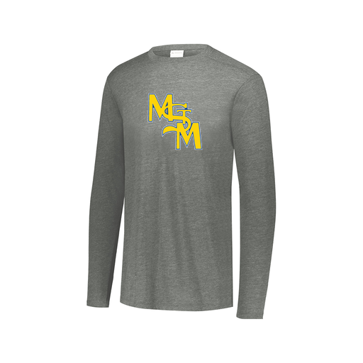 [FTLCUBGY-AXS-LOGO1] Decker Men's Tri-Blend T-Shirt - Long Sleeve (Adult XS, Gray, Logo 1)