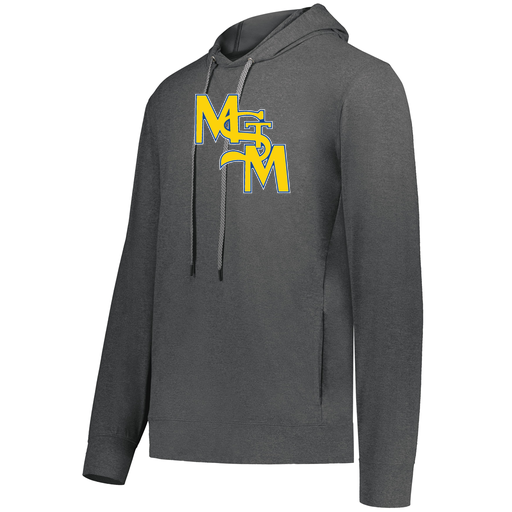 [222598.013.S-LOGO1] Men's Ventura Thin Knit Hoodie (Adult S, Gray, Logo 1)