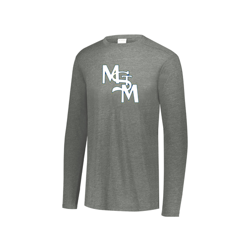 [3076.013.S-LOGO2] Youth LS Ultra-blend T-Shirt (Youth S, Gray, Logo 2)