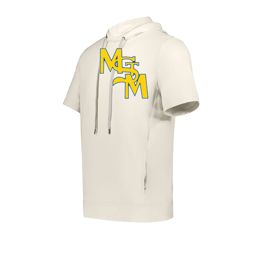 [222605-WHT-YS-LOGO1] YOUTH VENTURA SOFT KNIT SHORT SLEEVE HOODIE (Youth S, White, Logo 1)