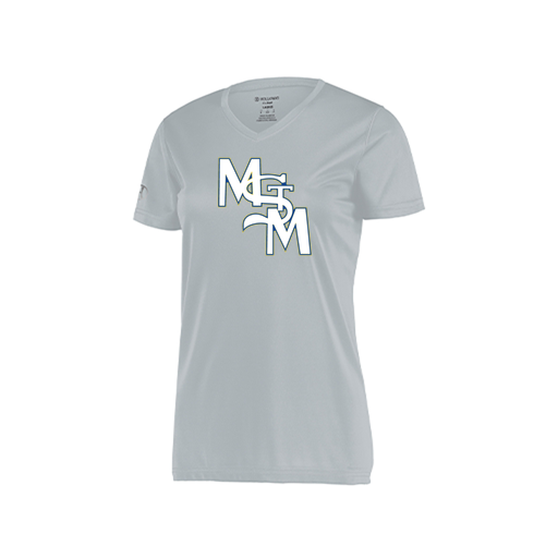 [222820.099.S-LOGO2] Ladies Movement Dri Fit Shirt (Female Adult S, Silver, Logo 2)