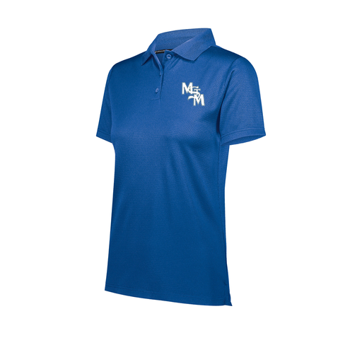 [222768.060.XS-LOGO2] Ladies Prism Polo (Female Adult XS, Royal, Logo 2)